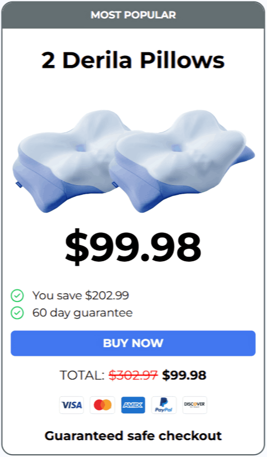 Derila Ergo Pillow offer price